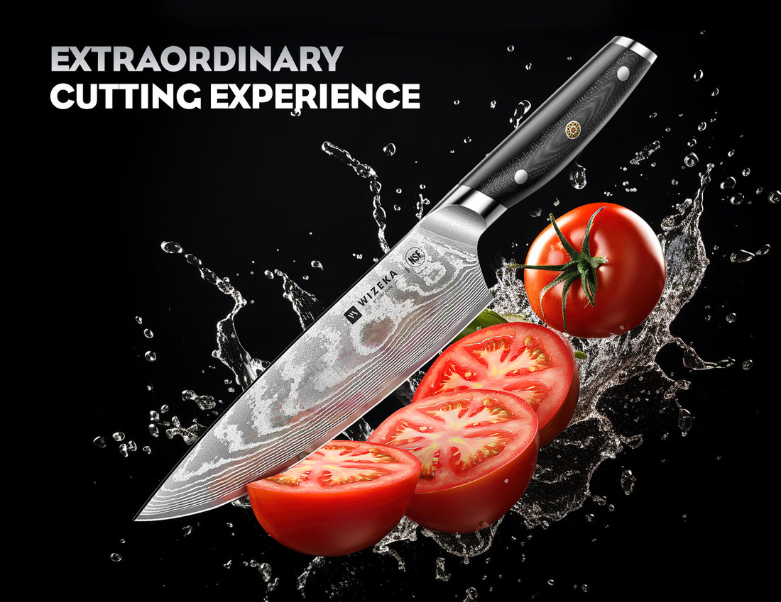 Damascus Knife Set 3 PCS,Super Sharp Kitchen Knife Set Made of Japanese Steel VG10,Full Tang Professional Chef Knife Set With G10 Ergonomic Handle